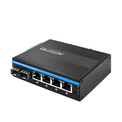 Industrie-Unmanaged POE Switch mit 2 SFP-Ports und 4 UTP für die FCC- und CE-Konformität