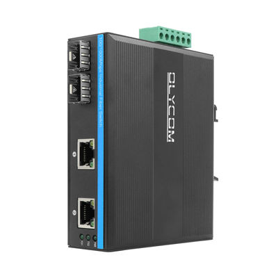 Schalter für industrielle Netzwerke mit 2 SFP-Anschlüssen und Großspannung für Außenumgebungen