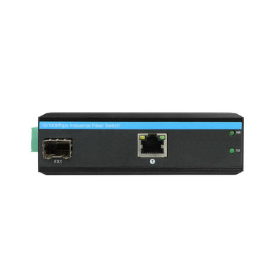 Industrieller PoE-Medienwandler 15,4 Watt 30 Watt nicht verwaltetes Fast Ethernet DIN Rail CE