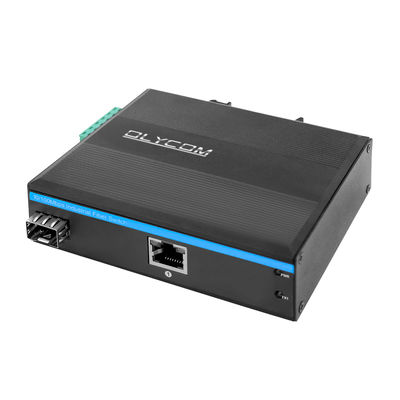 Industrieller PoE-Medienwandler 15,4 Watt 30 Watt nicht verwaltetes Fast Ethernet DIN Rail CE