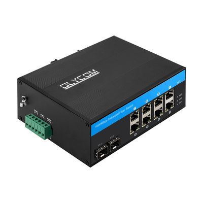 10 Port Gigabit Industrial Network Switch SFP Fiber Uplink Din Rail nicht verwaltet
