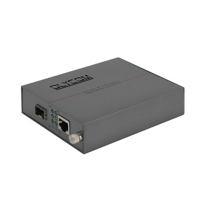 Gigabit unmanaged Fiber Optic Ethernet Medienwandler SFP Slot DC5V auf einem Rack montiert