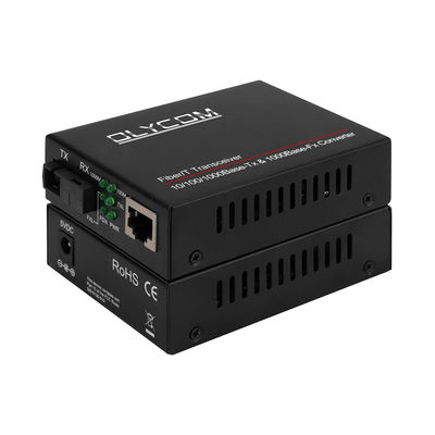Gigabit PoE Medienkonverter Singlemode SC Faser 20km 1310/1550nm DC48V Unmanaged