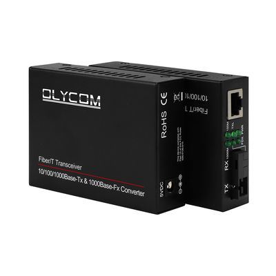 Gigabit PoE Medienkonverter Singlemode SC Faser 20km 1310/1550nm DC48V Unmanaged