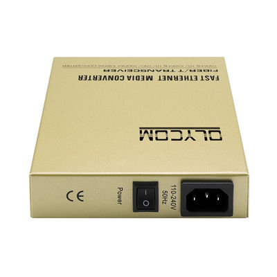 SFP Single Fiber Media Converter 10/100Mbps Wechselstrom-Eingang Unmanaged LFPT 2KM 20KM CE