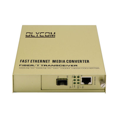 SFP Single Fiber Media Converter 10/100Mbps Wechselstrom-Eingang Unmanaged LFPT 2KM 20KM CE
