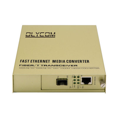 Faser-Medien-Konverter SFPs gab einzelner, Übergangs-Netz-Medien-Konverter Wechselstrom 50HZ ein
