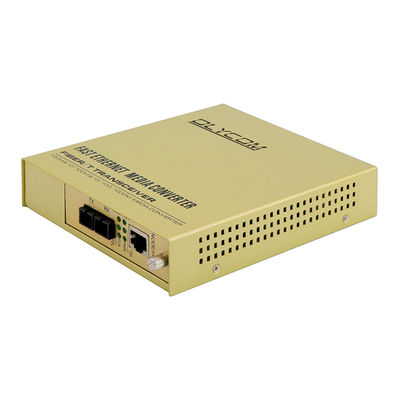 Gigabit-Unmanaged-Media-Konverter AC-Eingang 2-Core Single-Mode-SC-Port maximal 100 km
