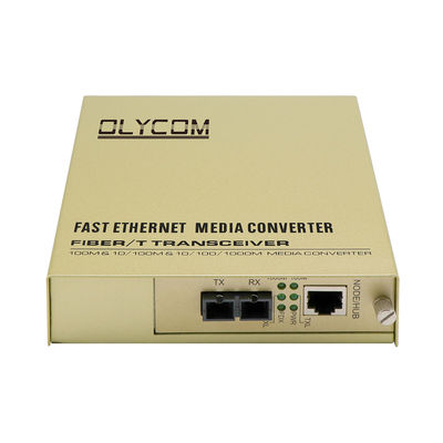 Gigabit-Unmanaged-Media-Konverter AC-Eingang 2-Core Single-Mode-SC-Port maximal 100 km