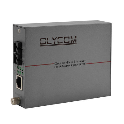 30W POE Glasfaser Ethernet Medienwandler Rack montiert Duplex SC Port AC-Eingang