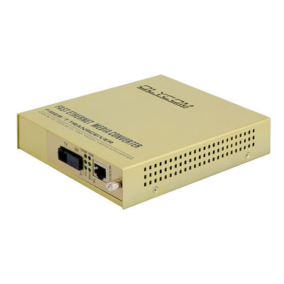 Single-Core-Fiber-Ethernet-Medienwandler Unmanaged WDM 1310/1550nm 220V Wechselstrom-Eingang