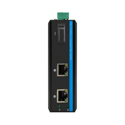 POE SC-Konnektor Dual Fiber Industrial Switch Hub mit 2 RJ45-Ports Netzwerkschalter