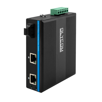 POE SC-Konnektor Dual Fiber Industrial Switch Hub mit 2 RJ45-Ports Netzwerkschalter