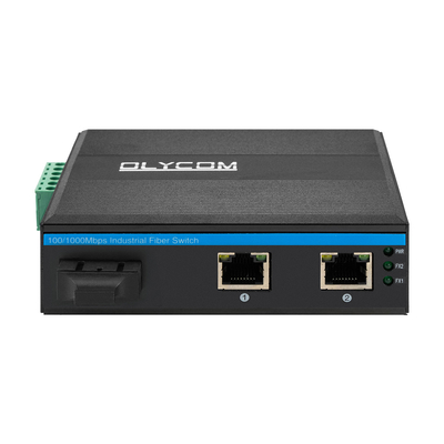 POE SC-Konnektor Dual Fiber Industrial Switch Hub mit 2 RJ45-Ports Netzwerkschalter