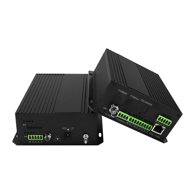 Bidi Data Dry Contact Analog-Videofaserkonverter RS232 RS485 auf einem Regal montiert DC12V