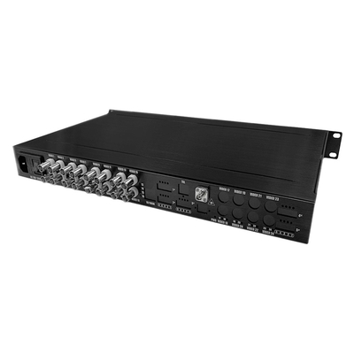 16 Anschlüsse AHD CVI TVI CVBS Video zu Glasfaserkonverter HD 1080P CCTV Überwachung AC220V