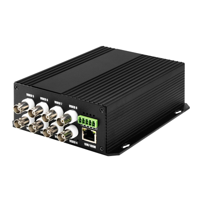 8 Port CCTV Video Audio Ethernet Trockenkontakt Fasermedienwandler Bidi D5V2A