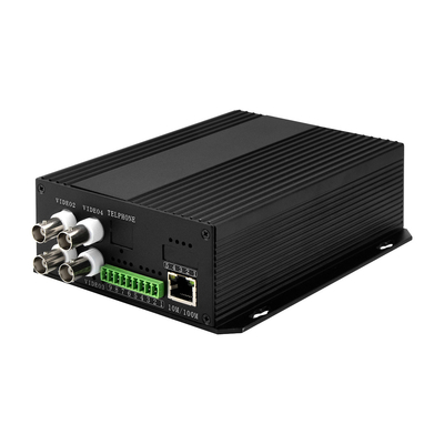4 Kanäle CCTV Analog Video zu Glasfaserkonverter NTSC/PAL/SECAM kompatibel