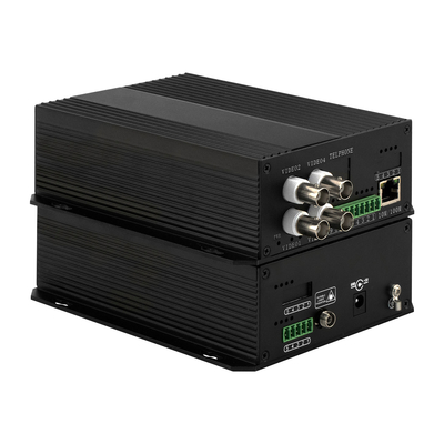 4 Kanäle CCTV Analog Video zu Glasfaserkonverter NTSC/PAL/SECAM kompatibel
