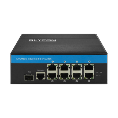 Außen 2.5G verwalteter Glasfaserschalter Industrie Gigabit Ethernet 8 Port ERPS Ring verwaltbar