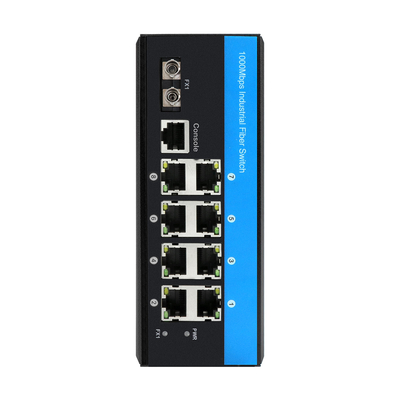 8 Anschlüsse ERPS L2+ Managed Switch Industrial Gigabit Ethernet ST SM/MM Faseranschluss