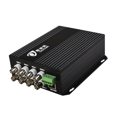 8 Port BNC Video Data Ethernet Fiber Media Converter DC12V Standalone Type