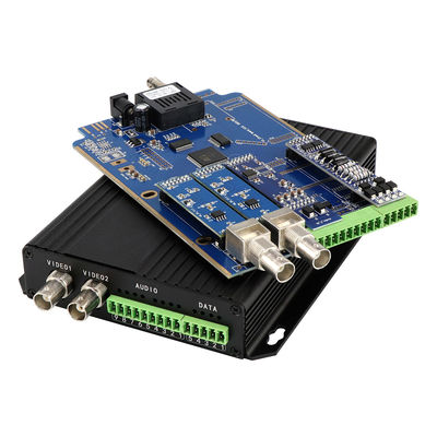Ausgewogener Audio RS422 RS485 Video Media Converter DC5V 2A ST Glasfaser 30km CE