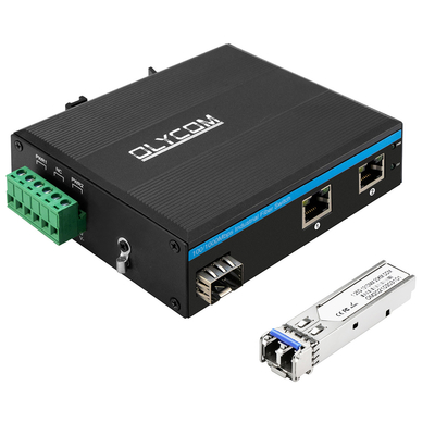 20KM Gigabit-Faser-Schalter Portnetz-2 industrieller mit 1 LC-Verbindungsstück im Freien