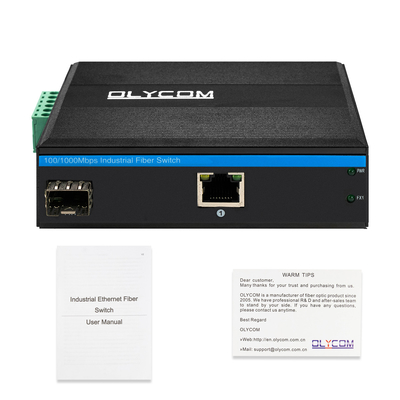 Industrie-Ethernet-Medienwandler Gigabit-Din-Rail-Doppelstrom-Eingang nicht verwaltet