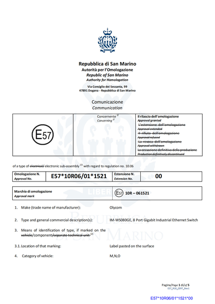 China Shenzhen Olycom Technology Co., Ltd. zertifizierungen